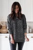 Black Glittering Long Sleeve Tunic Sweater