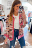 Pink Western Sherpa Corduroy Trim Jacket