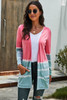 Pink Gray Tie Dye Cardigan