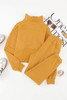 Yellow Half Zip Sweatshirt and Sweatpants Sports Set