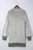 Gray Plus Size Textured Knit Cardigan