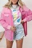 Rose Mineral Washed Cotton Shacket Rose Mineral Washed Cotton Shacket