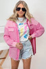Rose Mineral Washed Cotton Shacket Rose Mineral Washed Cotton Shacket