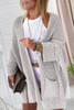 Gray Oversized Fold Over Sleeve Sweater Cardigan Gray Oversized Fold Over Sleeve Sweater Cardigan