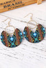 Multicolour Western Fashion Aztec Circle Wooden Earrings
