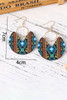Multicolour Western Fashion Aztec Circle Wooden Earrings