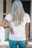 White Spooky Babe Bat Print Halloween Crewneck T Shirt White Spooky Babe Bat Print Halloween Crewneck T Shirt
