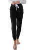 Black Drawstring Waist Pocketed Joggers Black Drawstring Waist Pocketed Joggers
