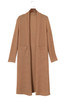 Chestnut Long Waffle Knit Cardigan with Pockets