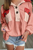 Colorblock Corduroy Chest Pocket Buttoned Top Colorblock Corduroy Chest Pocket Buttoned Top
