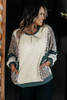 Leopard Colorblock Patchwork Dolman Sleeve Plus Size Top
