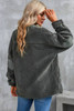 Gray Corduroy Trim Elbow Patch Sherpa Jacket Gray Corduroy Trim Elbow Patch Sherpa Jacket