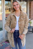 Khaki Vintage Distressed Mineral Wash Oversized Shacket Khaki Vintage Distressed Mineral Wash Oversized Shacket