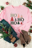 Pink Christmas Tree HO Graphic Pullover Sweatshirt