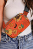 Orange Pumpkin Sunflower Halloween Graphic Crossbody Bag