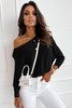 Black Ribbon Bow Knot Dolman Sleeve Sweater Black Ribbon Bow Knot Dolman Sleeve Sweater