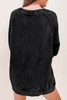 Black Mineral Wash Oversized Pullover Sweatshirt