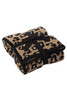 Black Leopard Grain Knitting Blanket 127*152cm