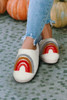 Bright White Rainbow Plush Winter Home Slippers