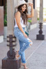 Light Blue Vintage Distressed Ripped Skinny Jeans Light Blue Vintage Distressed Ripped Skinny Jeans