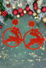 Red Christmas Tree Acrylic Stud Earrings