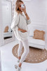 Apricot Double Flap Pocket Drawstring Hoodie