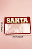 Red SANTA Contrast Trim Clear Makeup Bag