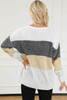 Multicolour Color Block Drop Shoulder Knit Sweater