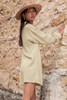 Half Button Shirt Collar Long Sleeve Loose Romper