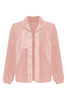 Pink Sherpa Contrast Trim Zipped Pocket Jacket