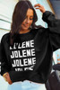 Black JOLENE Ribbed Corded Oversized Sweatshirt