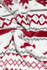 White Christmas Reindeer Snowflake Printed Sherpa Blanket White Christmas Reindeer Snowflake Printed Sherpa Blanket