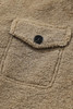 Camel Sherpa Turn-Down Collar Flap Pocket Jacket