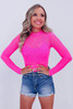Rose Rhinestone Mesh Long Sleeve Bodysuit Rose Rhinestone Mesh Long Sleeve Bodysuit