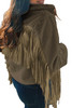 Fringed Full Zipper Fleece Jacket