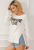 Snow White Champagne Please Graphic Sweater