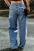 Light Blue Drop Waist Wide Leg Oversized Jeans