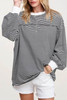 Striped Print Drop Shoulder Loose Sweatshirt