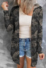 Black Wild Tiger Print Button Front Cardigan