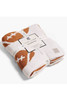 Chestnut Rugby Pattern Color Block Fleece Blanket 127*152cm