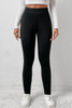 Black Fleece Lining Winter High Waist Leggings