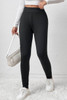 Black Fleece Lining Winter High Waist Leggings