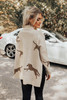 Parchment Lively Cheetah Print High Neck Split Hem Sweater
