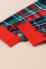 Multicolor ALL IS BRIGHT Graphic Christmas Plaid Pajamas Set