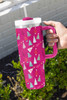 Rose Red Cartoon Christmas Tree Printed Thermos Cup