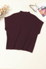 Mineral Red Patch Pocket Ribbed Knit Short Sleeve Sweater Mineral Red Patch Pocket Ribbed Knit Short Sleeve Sweater