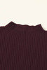 Mineral Red Patch Pocket Ribbed Knit Short Sleeve Sweater Mineral Red Patch Pocket Ribbed Knit Short Sleeve Sweater