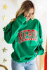 Bright Green MERRY Graphic Pullover Sweatshirt