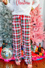 Multicolor Merry Christmas Plaid Print Two Piece Lounge Set Multicolor Merry Christmas Plaid Print Two Piece Lounge Set