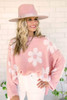 Multicolour Pearl Beaded Floral Drop Shoulder Sweater Multicolour Pearl Beaded Floral Drop Shoulder Sweater